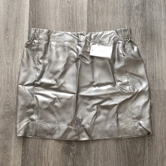 J. Crew • Metallic Silk Mini-Skirt - Picture 2 of 6